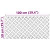 vidaXL Treppe Tritt Rechtwinklig 2 pcs Silber 100 x 50 cm Aluminium