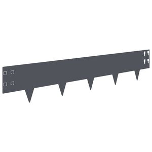 vidaXL Raseneinfassung 10 stk. 100 x 20 cm Stahl Anthrazit