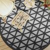 vidaXL Outdoor-Teppich ARAKIL Schwarz &Oslash;200 cm PP
