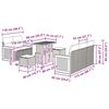 vidaXL Garten-Sofa-Set mit Kissen 8 pcs Schwarz und Creme
