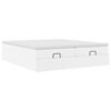 vidaXL Ottoman-Bett mit Matratzen Wei&szlig; 160x200 cm Kunstleder