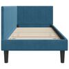 vidaXL Eckbettgestell mit Kopfteil Blau 80 cm x 200 cm Samt