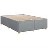 vidaXL Boxspringbett mit Matratze Hellgrau 140x200 cm Stoff