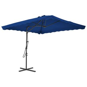 vidaXL Sonnenschirm mit Stahl-Mast 250x250x230 cm Blau