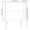vidaXL Kopfteil mit Ohren Wei&szlig; 83x23x118/128 cm Kunstleder
