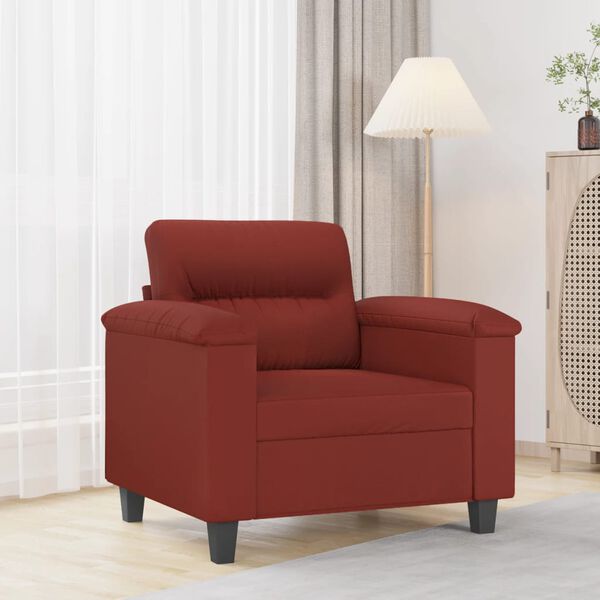 vidaXL Sessel Weinrot 60 cm Kunstleder