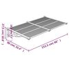 vidaXL T&uuml;rvordach Grau und Transparent 152,5x90 cm Polycarbonat