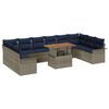 vidaXL Gartensofa-set 11 stk. Grau und Marineblau 100 x 55 x 73 cm