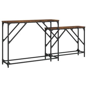 vidaXL Konsolentische 2 Stk. R&auml;uchereiche Holzwerkstoff