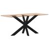 vidaXL Esstischbein in Spinnenform Schwarz 120x68x(72-73) cm Stahl