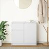 vidaXL Sideboard mit Schublade Wei&szlig; 71x35x65 cm Holzwerkstoff