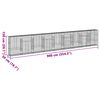 vidaXL Gabione mit Deckel 900x50x150 cm Verzinktes Eisen