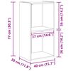 vidaXL B&uuml;cherregal Schwarz Eichen-Optik 40 x 30 x 77 cm Holzwerkstoff