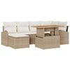 vidaXL Garten-Sofa-Set mit Kissen 7 pcs Beige und Creme