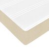 vidaXL Ottoman-Bett mit Matratzen Creme 180x200 cm Stoff
