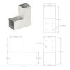 vidaXL Pfostenverbinder L-Form Verzinktes Metall 81 x 81 mm
