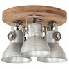 vidaXL Deckenlampe Industriestil 25 W Silbern 42x27 cm E27