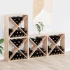 vidaXL Weinregal 4 pcs Natur 62 x 25 x 62 cm Massives Kiefernholz