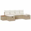 vidaXL Gartensofa-set 6 stk. Beige Poly-Rattan