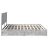 vidaXL Aufbewahrungsbett Beton Grau 200 x 200 cm Holzwerkstoff