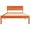 vidaXL Bettrahmen Wachsbraun 100 x 200 cm Massives Kiefernholz