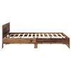 vidaXL Bettrahmen mit Kopfteil Altholz 120 x 200 cm Holzwerkstoff