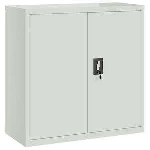 vidaXL Aktenschrank mit 2 T&uuml;ren Grau 90 cm Stahl
