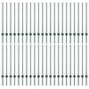 vidaXL Eingebetteter Zaunpfosten 44 Stk. Gr&uuml;n 140 cm