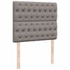 vidaXL Boxspringbett mit Matratze Taupe 120x190 cm Stoff