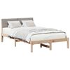 vidaXL Bettgestell Braun und Taupe 120 x 190 cm Massivholz Kiefer