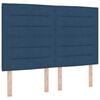 vidaXL LED Boxspringbett mit Matratze Blau 140 x 190 cm Stoff