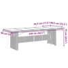 vidaXL 9-tlg. Garten-Essgruppe mit Kissen Grau Poly Rattan