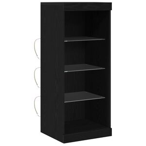 vidaXL LED-Sideboard Schwarz Eichen-Optik 41 x 37 x 100 cm