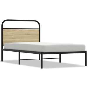 vidaXL Bettgestell ohne Matratze 90x190 cm Sonoma-Eiche Holzwerkstoff