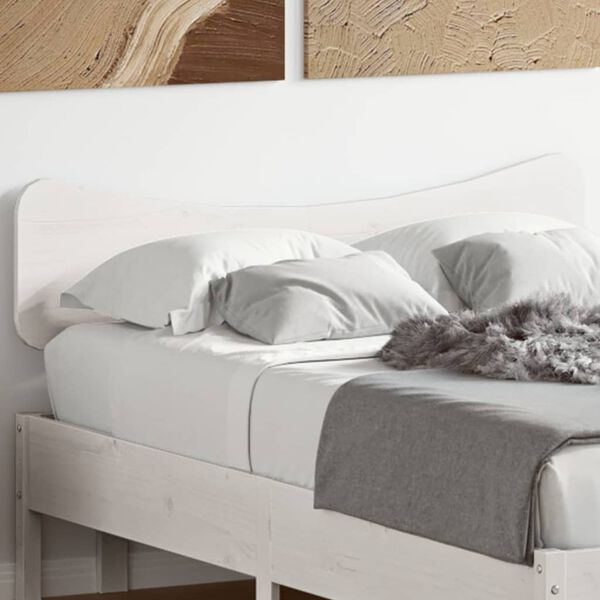 vidaXL Kopfteil Wei&szlig; 135 cm Massivholz Kiefer