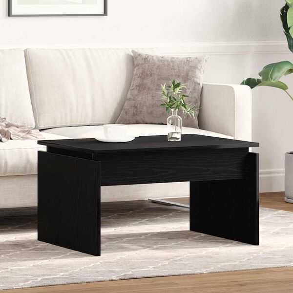 vidaXL Couchtisch Schwarz Eichen-Optik 68 x 50 x 38 cm Holzwerkstoff