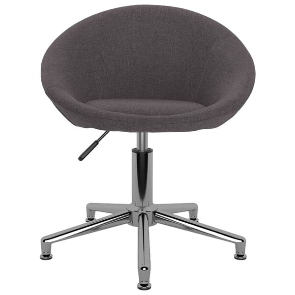 vidaXL Esszimmerstuhl Drehbar Taupe Stoff