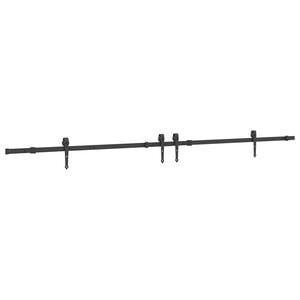 vidaXL Schiebet&uuml;rbeschlag-Set 305 cm Stahl Schwarz