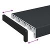 vidaXL Fensterbank Anthrazit mit Holzmaserung 80 x 20 x 4,5 cm PVC