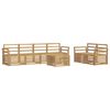 vidaXL Outdoor-Sofagarnitur 7 pcs Wei&szlig; Massivholz Akazie