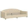 vidaXL Tagesbett Creme 90x200 cm Stoff