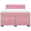 vidaXL Boxspringbett mit Matratze Rosa 160x200 cm Samt