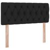 vidaXL Bett mit Stauraum und LED mit LED Schwarz 120 x 190 cm Stoff