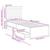 vidaXL Bettrahmen Graues Sonoma 75 x 190 cm Ingenieurs Holz