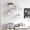 vidaXL Schweberegale 4 Stk. Wei&szlig; 40x23x3,8 cm MDF