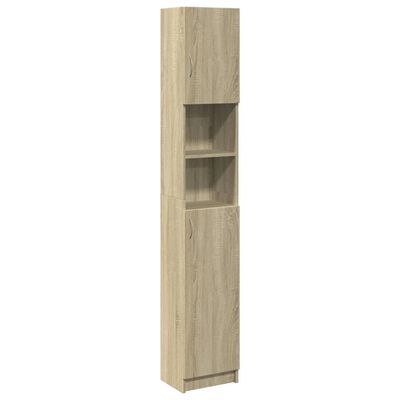 vidaXL Badezimmerschrank Sonoma-Eiche 32x25,5x190 cm Holzwerkstoff