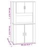 vidaXL Highboard Wei&szlig; Holzwerkstoff