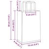vidaXL Papiertragetaschen 250 Stk. mit Henkeln Schwarz 15x8x21 cm
