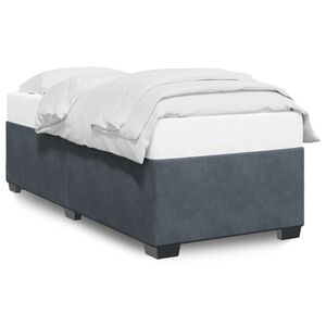 vidaXL Bettgestell ohne Matratze Dunkelgrau 90x190 cm Samt
