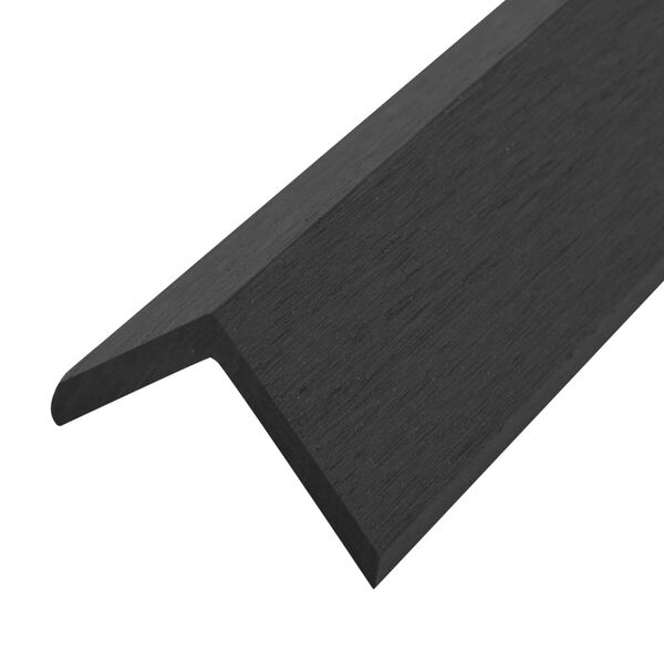 vidaXL Winkelleisten 5 Stk. WPC 170 cm Schwarz